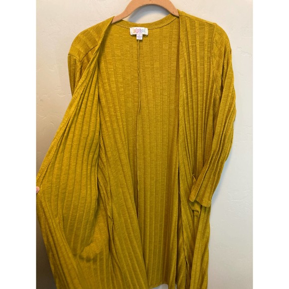 LulaRoe Mustard Yellow Long Cardigan - Picture 5 of 7
